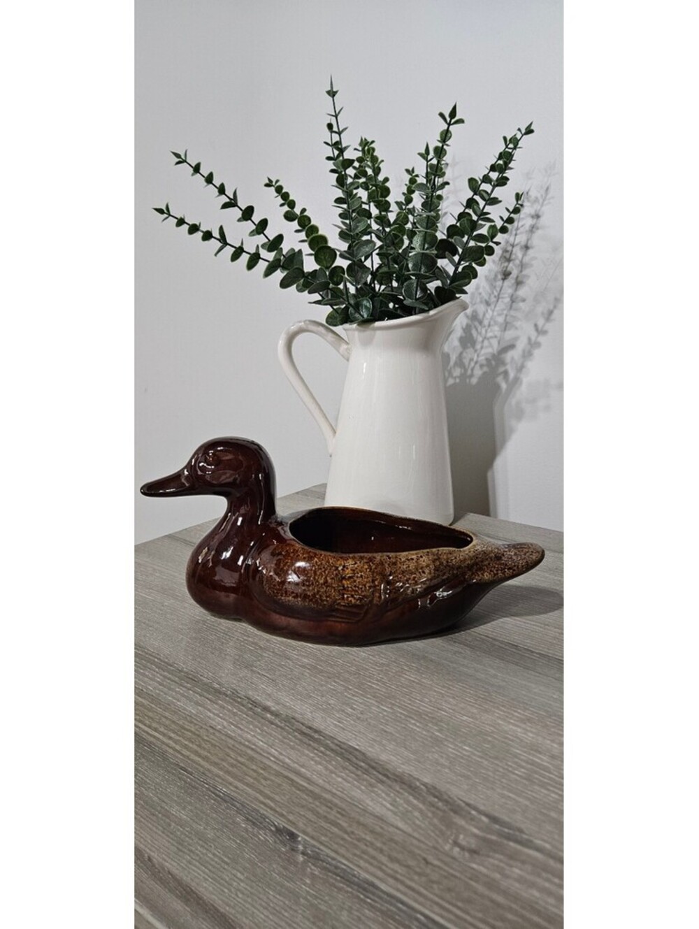 Vintage Ceramic Duck Planter